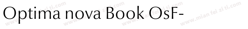 Optima nova Book OsF字体转换